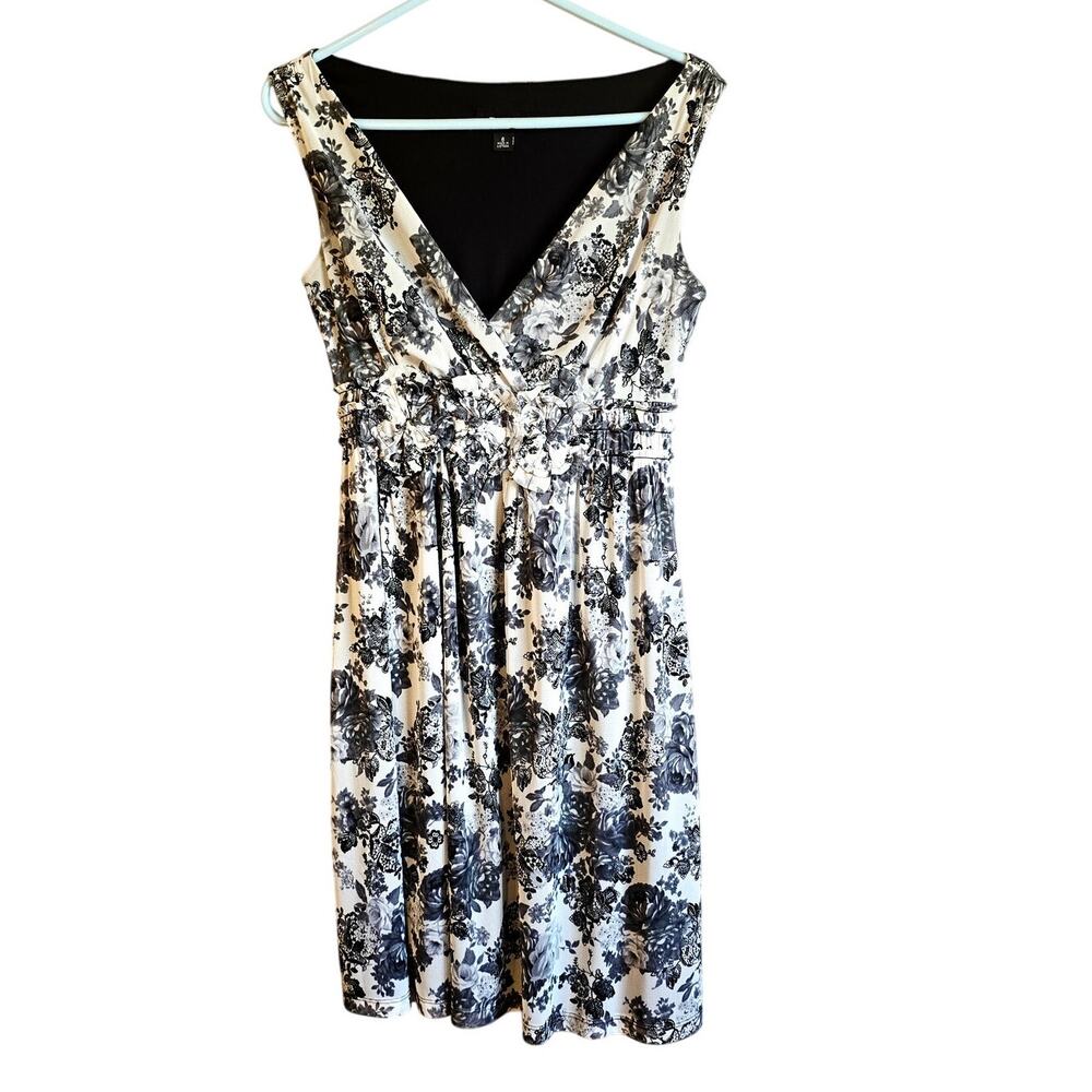 AB Studio Y2K black and white floral dress size 6